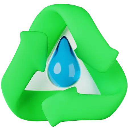 Recycler l'eau  3D Icon