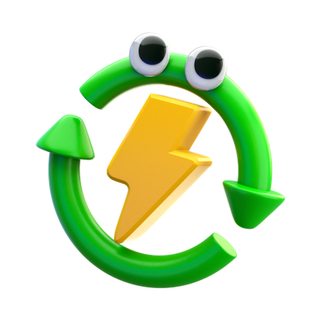 Recycler l'énergie  3D Icon