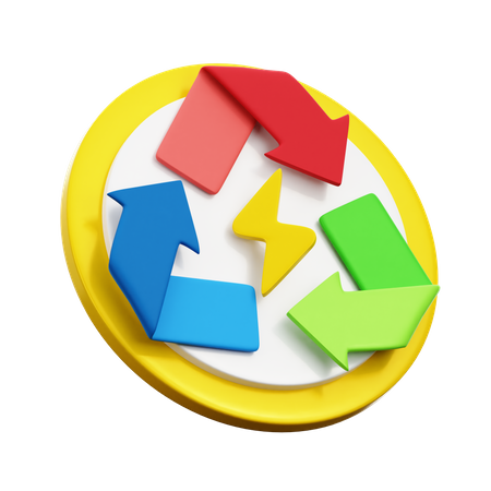 Recycler l'énergie  3D Icon