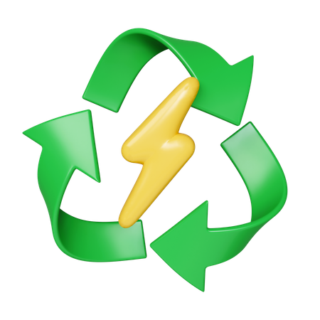 Recycler l'énergie  3D Icon