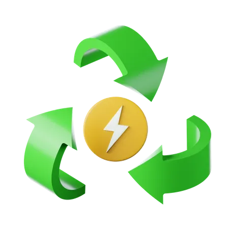 Recycler l'énergie  3D Icon