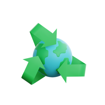 Recycler la terre  3D Icon