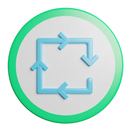 Recycling Environment Sign 3D Icon