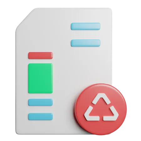 Recycling Environment File 3D Icon