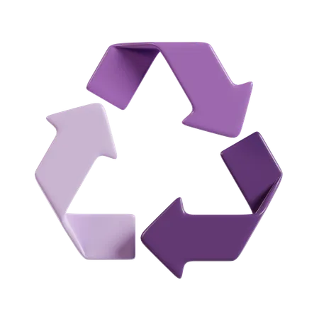 3 D Illustration Of Recycling Icon Rendering 3D Icon