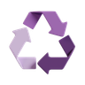 3d recycling sign logo