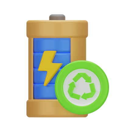 Batterie recyceln  3D Icon