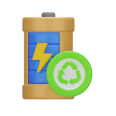 Batterie recyceln  3D Icon