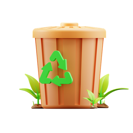 Recycling bin  3D Illustration