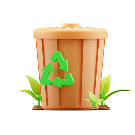 Recycling bin  3D Illustration