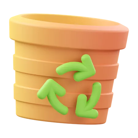 Recycling Bin 3 D Render Icon Illustration 3D Icon