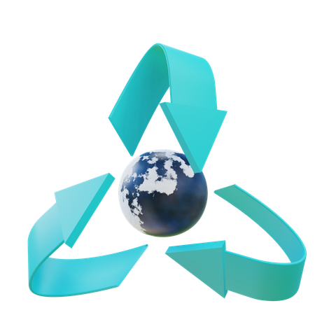 Recycling Earth  3D Icon