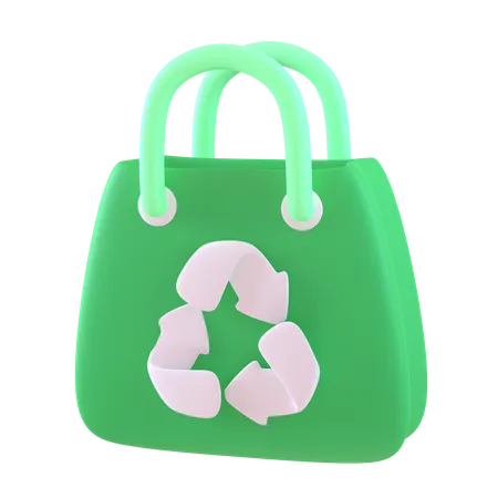 Recycling-Einkaufstasche  3D Icon