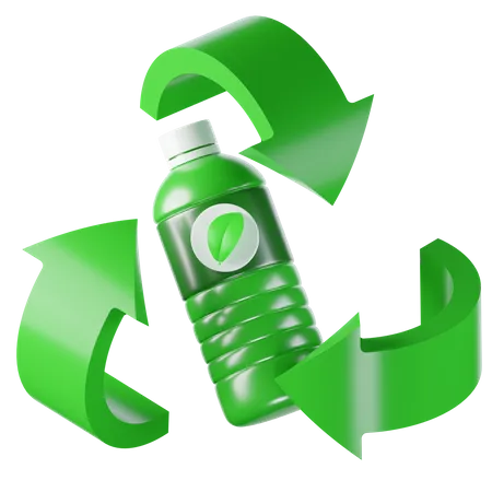 Recycling-Flasche  3D Icon