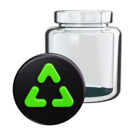 Recycling-Glas  3D Icon