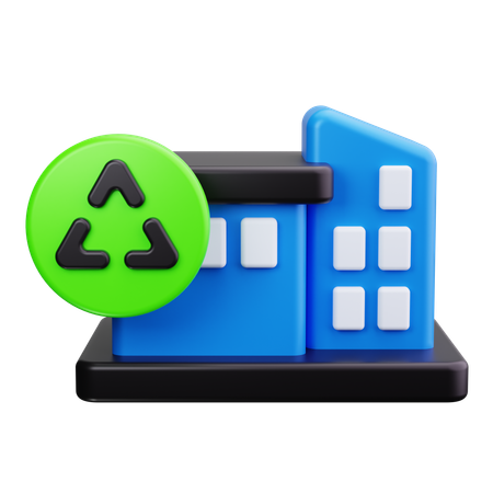 Recycling plant  3D Icon