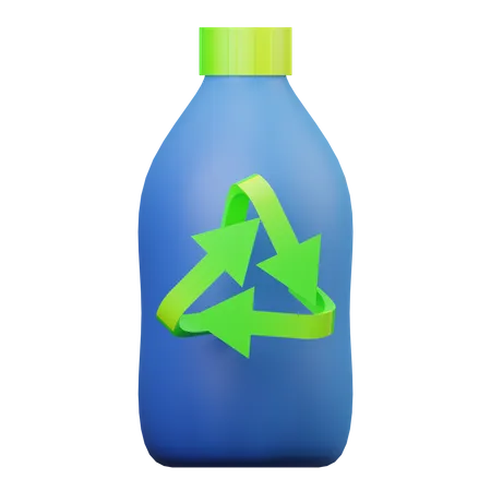 Plastikflaschen recyceln  3D Illustration