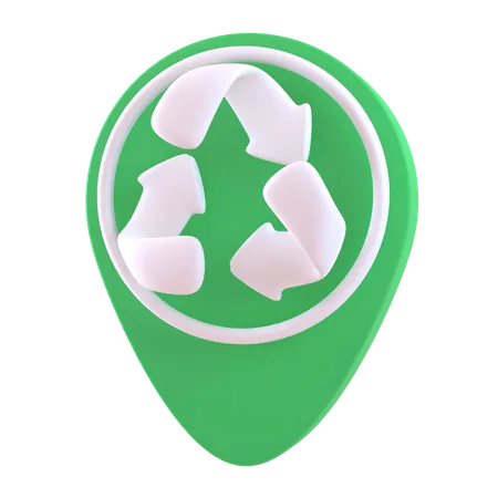 Recyclingstandort  3D Icon