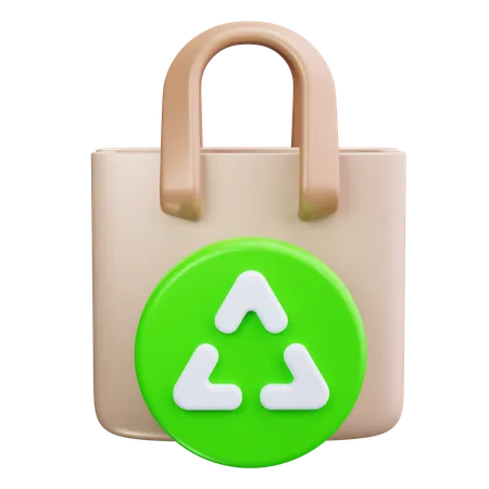 Wiederverwertbare Tasche  3D Icon