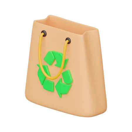 Wiederverwertbare Tasche  3D Icon