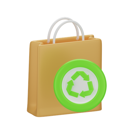 Wiederverwertbare Tasche  3D Icon