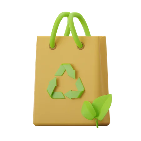 Wiederverwertbare Tasche  3D Icon