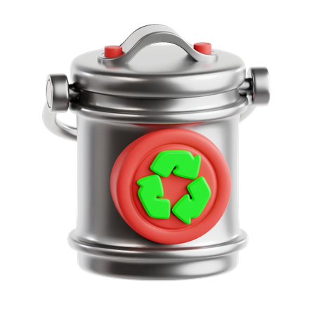 Recycling Trash Bin  3D Icon