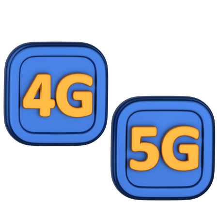 Red 4g y 5g  3D Icon