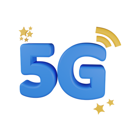 Red 5G  3D Icon