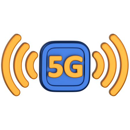 Red 5G  3D Icon