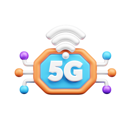 Red 5g  3D Icon