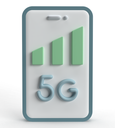 Red 5G  3D Icon