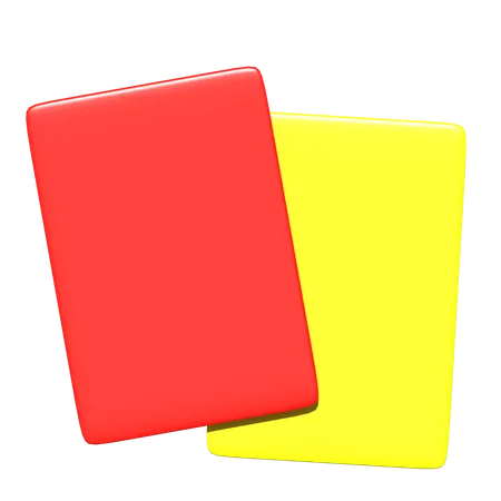 Red And Yellow Card  3D Icon