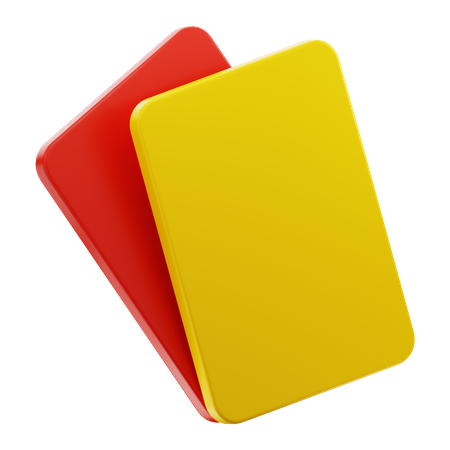 Red And Yellow Card  3D Icon