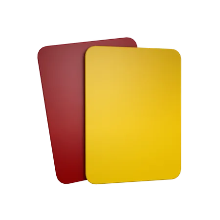 Red and Yellow Cards  3D Icon