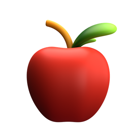 Red Apple  3D Icon