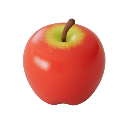 Red Apple  3D Illustration