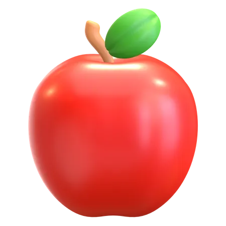 Red Apple  3D Illustration