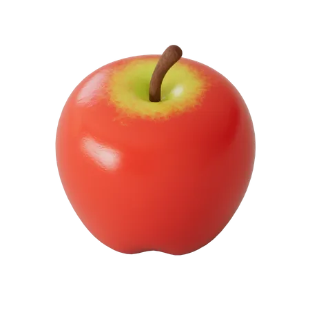 Red Apple  3D Illustration