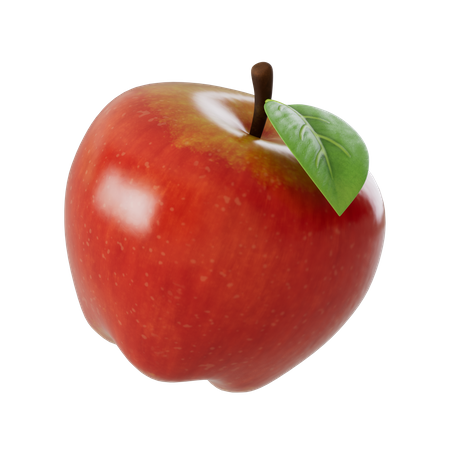 Red Apple  3D Illustration