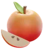 Red Apple With Slice
