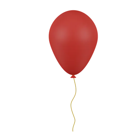 Red Ball On A Yellow Thread 3D Icon
