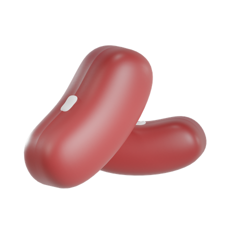 Red Bean  3D Illustration
