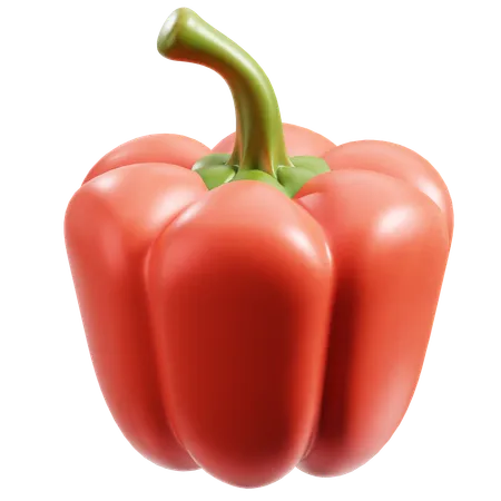 Red Bell Pepper  3D Icon