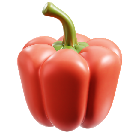 Red Bell Pepper  3D Icon