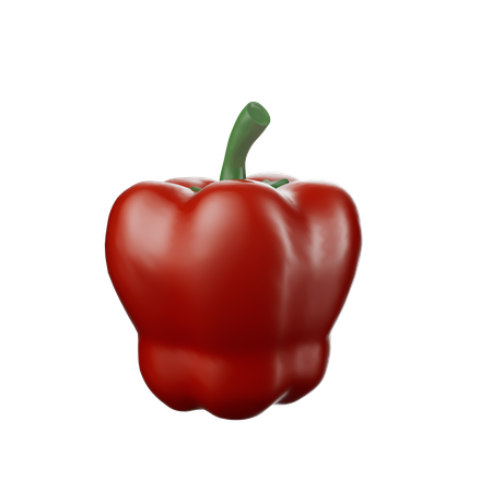 Red Bell Pepper  3D Icon