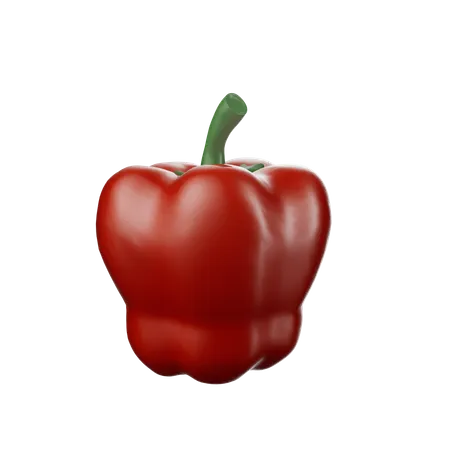 Red Bell Pepper  3D Icon