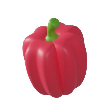 Red Bell Peppers 3D Icon