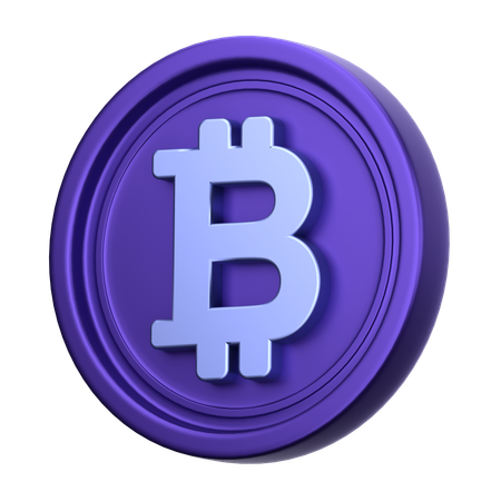 Red bitcoin  3D Icon