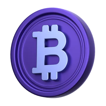 Red bitcoin  3D Icon